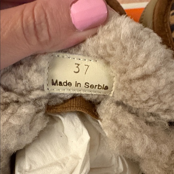 NWT VOILE BLANCHE PAN Genuine Shearling Loafer in Brown - Picture 12 of 15